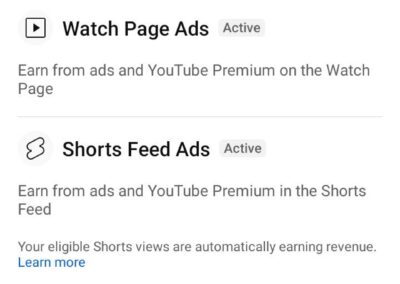 YT Monetization Enabled